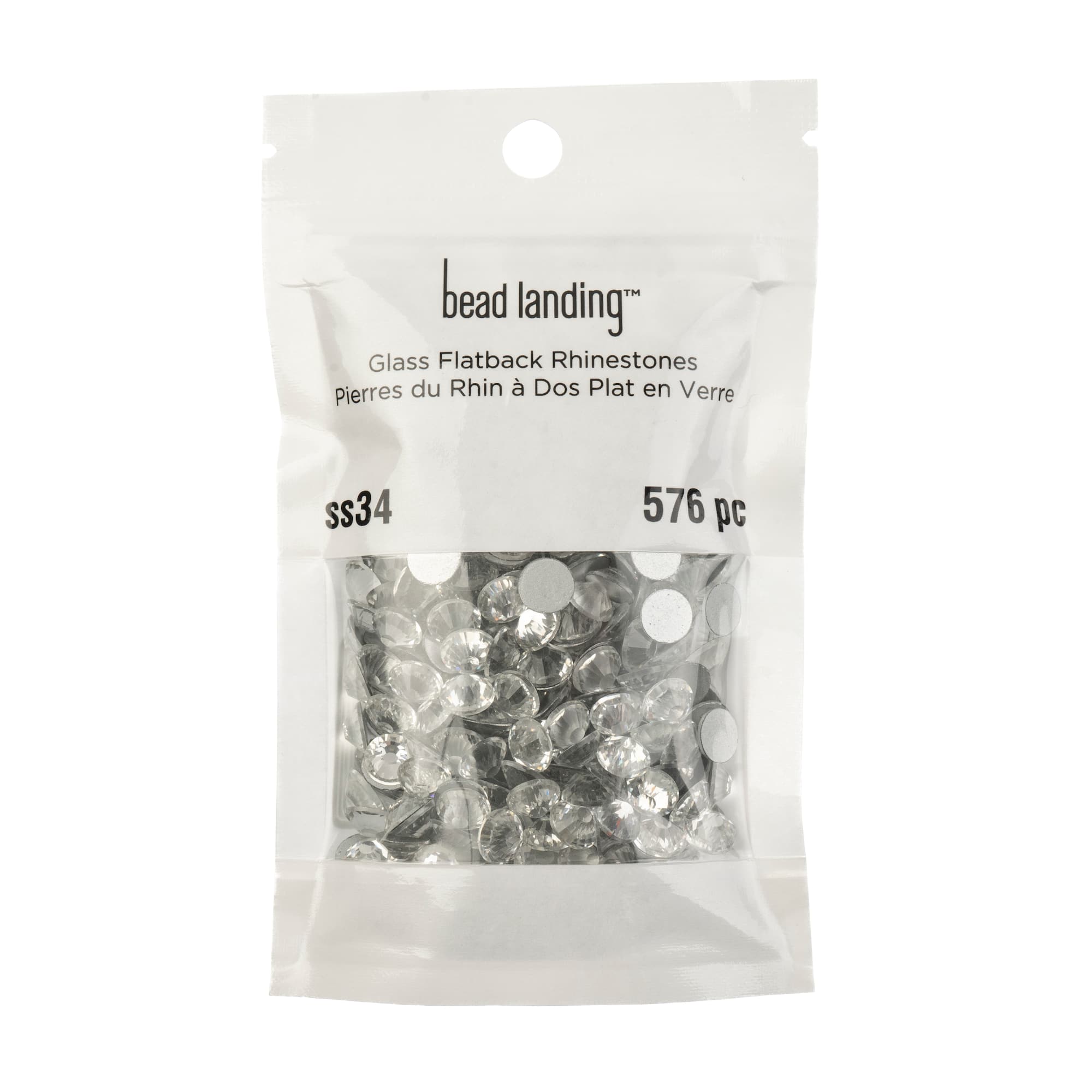 SS34 Crystal Glass Flatback Rhinestones by Bead Landing™